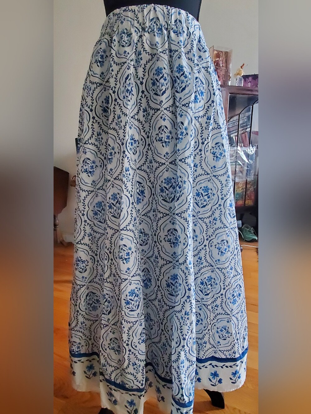 Blue Floral Maxi Skirt - H&M